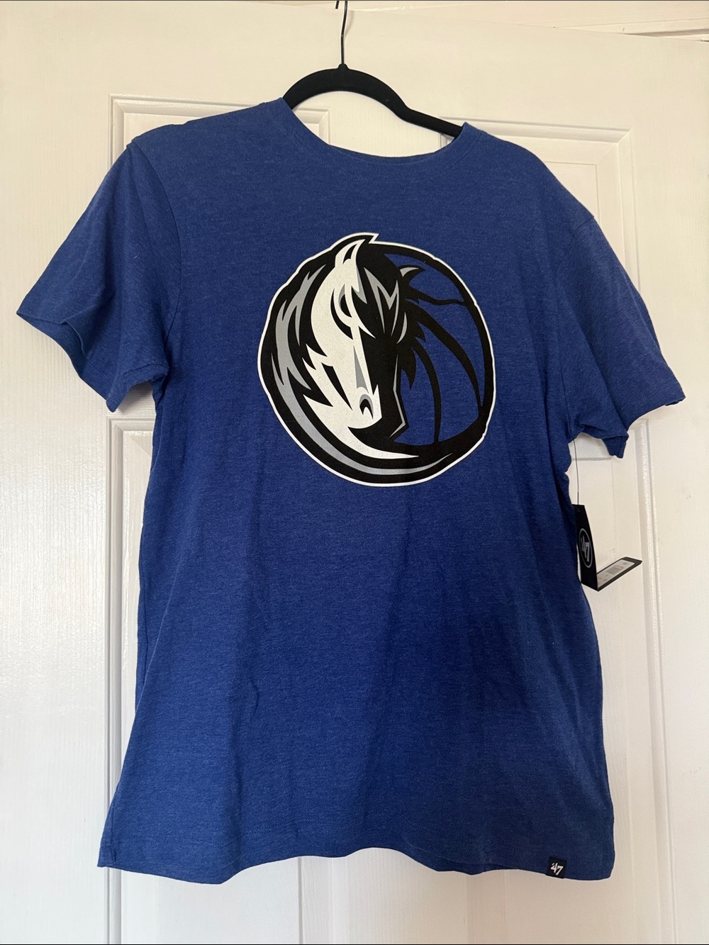 47 Doncic Men's Blue Dallas Mavericks Logo T-Shirt